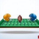 © Batareykin | Dreamstime.com - Symbol Of A American Football Game On Field.