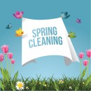 © Shelma1 | Dreamstime.com - Cartoon Birds Flying With Spring Cleaning Message Photo