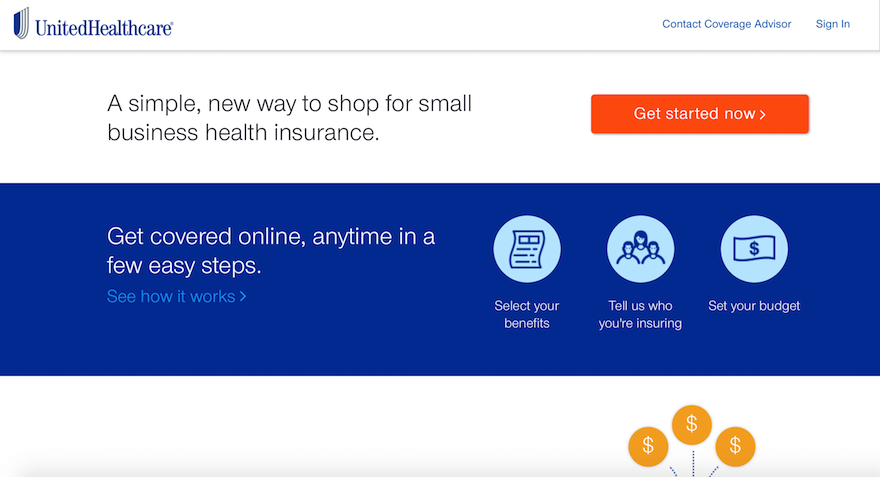 United Healthcare Online Shopping for Small Business