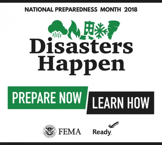 Disasters Happen, Prepare Now