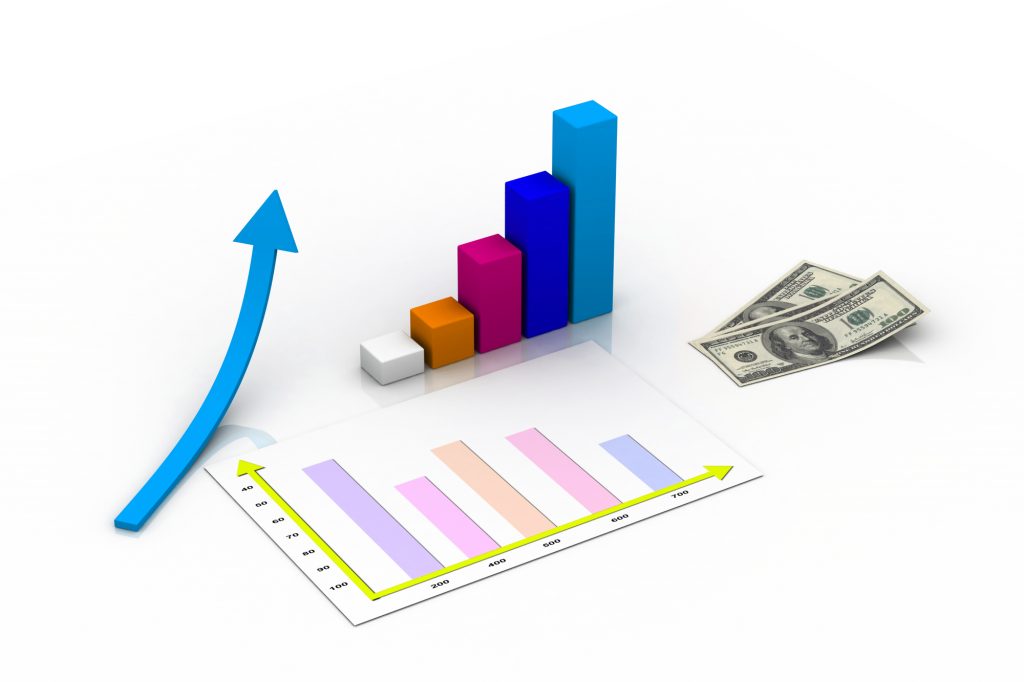 Chart and Graph Showing Increase