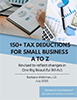 eBook cover, 150+ Tax Deductions for Small Business A to Z